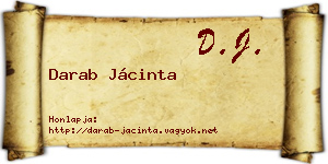 Darab Jácinta névjegykártya